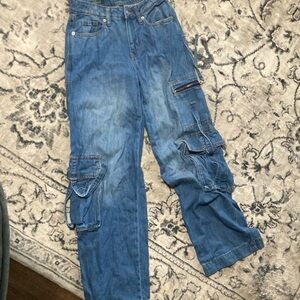 Wild Fable Blue Flare Wide Leg Jeans